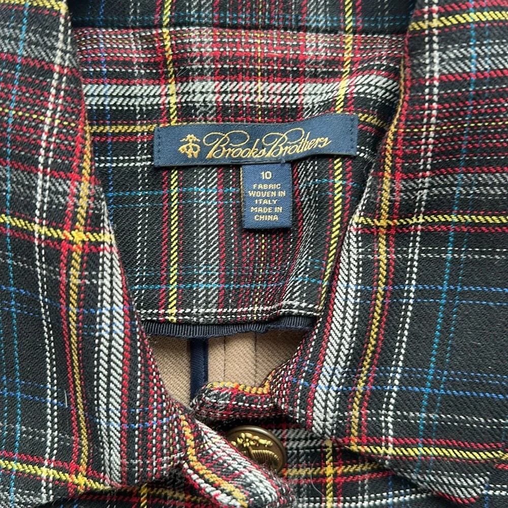 Brooks Brothers Plaid Light Jacket Wool Blend size 10 - Picture 7 of 10